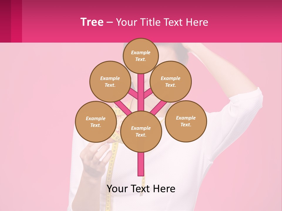 A Woman Holding A Measuring Tape And A Piece Of Food PowerPoint Template