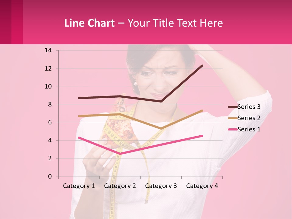 A Woman Holding A Measuring Tape And A Piece Of Food PowerPoint Template