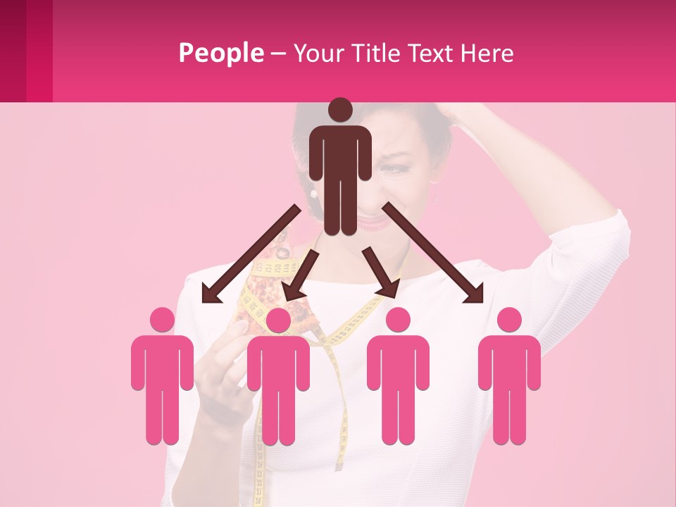 A Woman Holding A Measuring Tape And A Piece Of Food PowerPoint Template