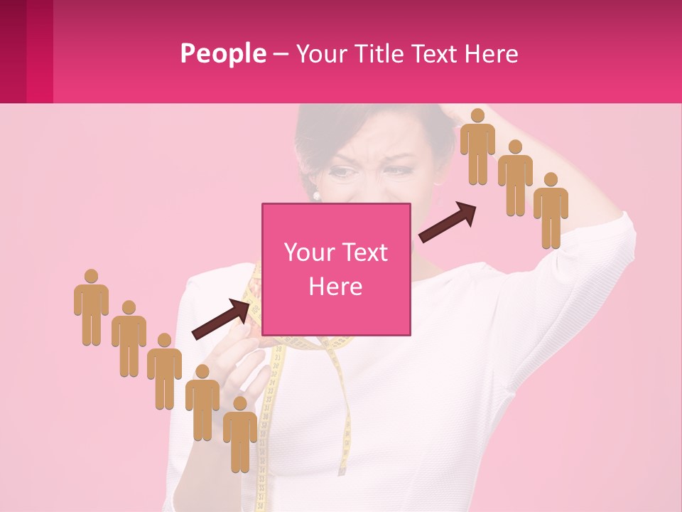 A Woman Holding A Measuring Tape And A Piece Of Food PowerPoint Template