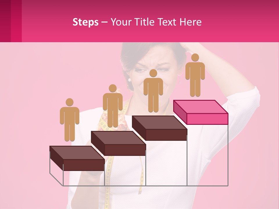 A Woman Holding A Measuring Tape And A Piece Of Food PowerPoint Template