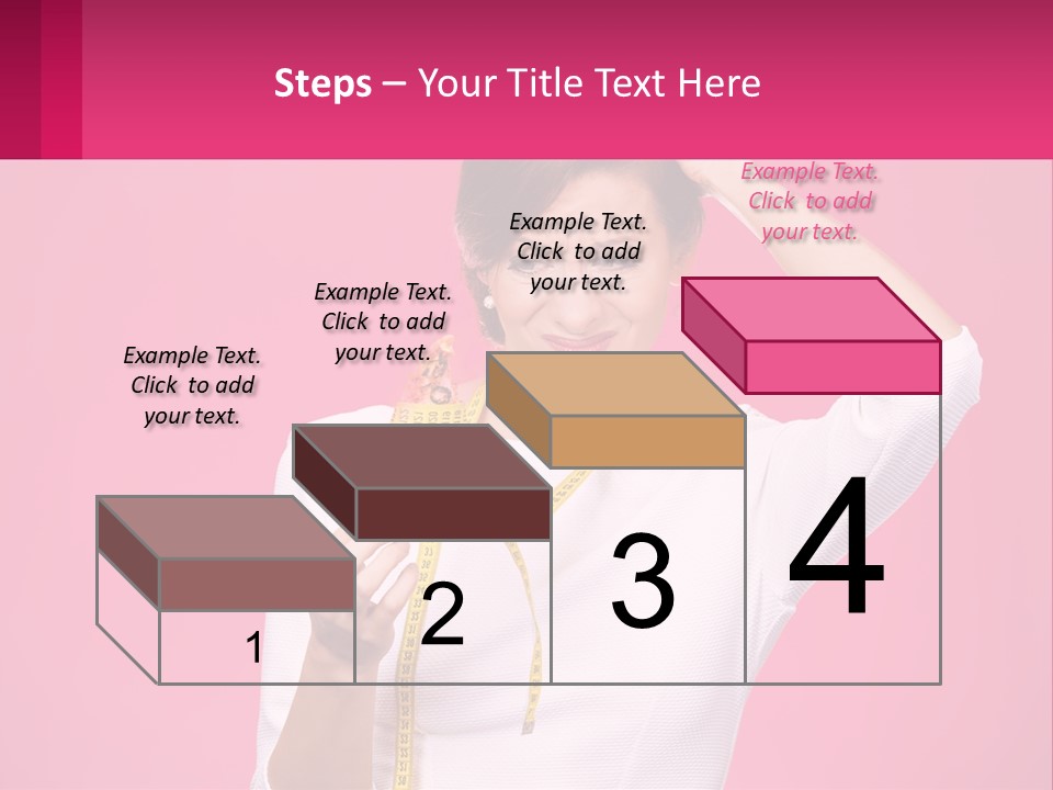 A Woman Holding A Measuring Tape And A Piece Of Food PowerPoint Template