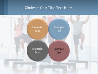 A Group Of People Doing Exercises In A Gym PowerPoint Template