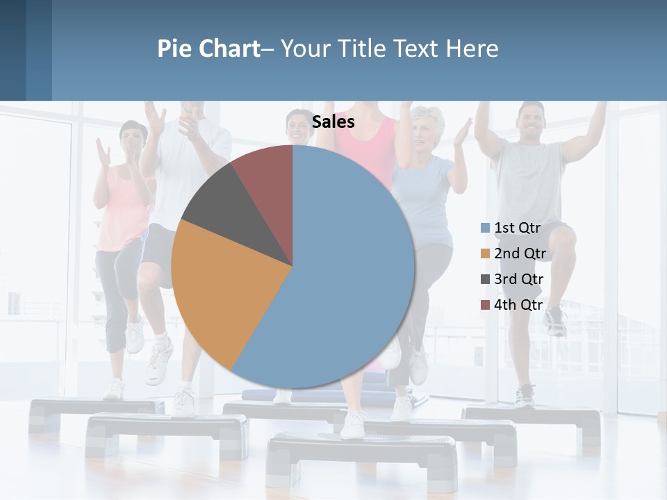 A Group Of People Doing Exercises In A Gym PowerPoint Template