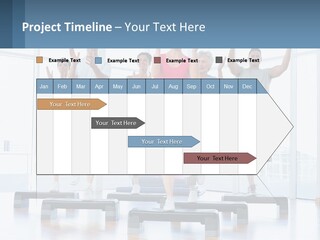 A Group Of People Doing Exercises In A Gym PowerPoint Template