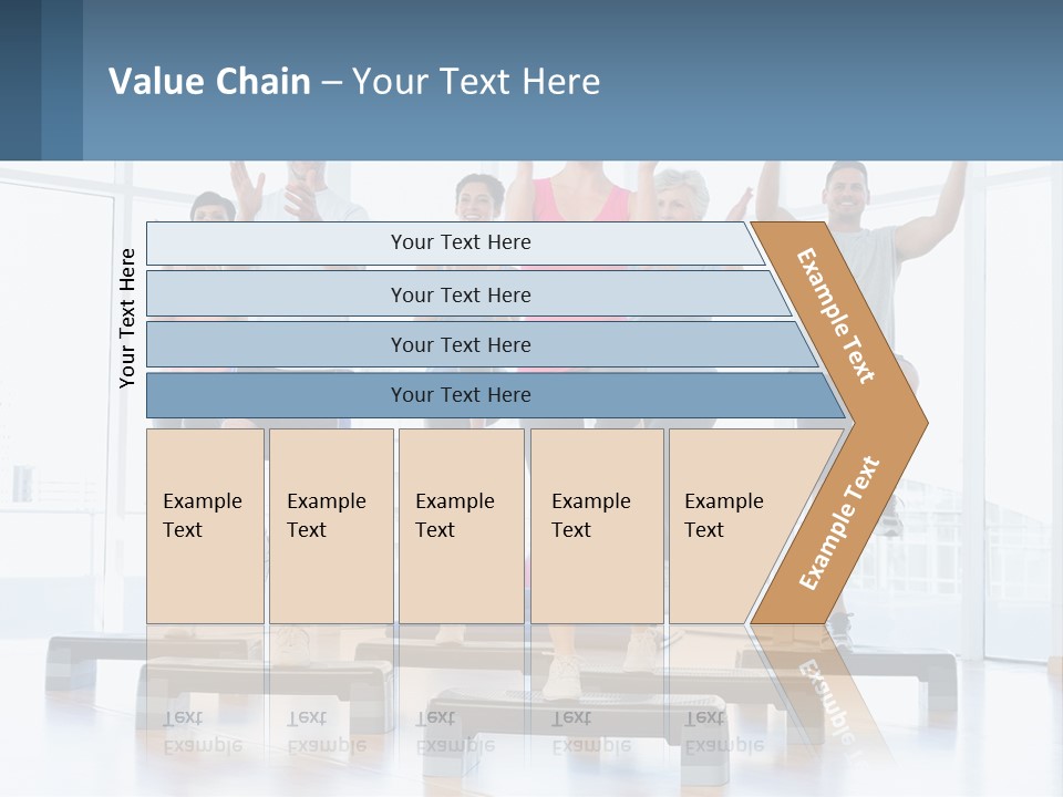 A Group Of People Doing Exercises In A Gym PowerPoint Template