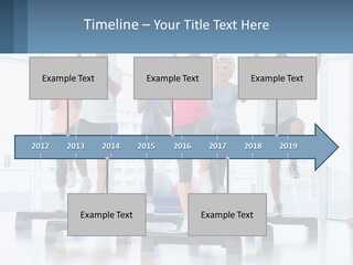 A Group Of People Doing Exercises In A Gym PowerPoint Template