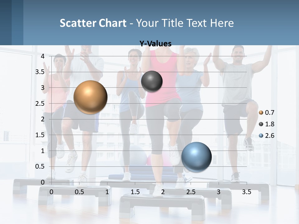 A Group Of People Doing Exercises In A Gym PowerPoint Template