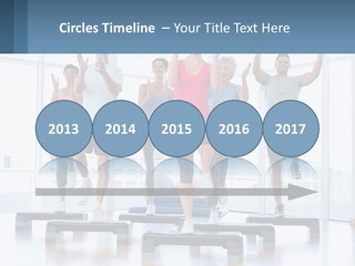 A Group Of People Doing Exercises In A Gym PowerPoint Template