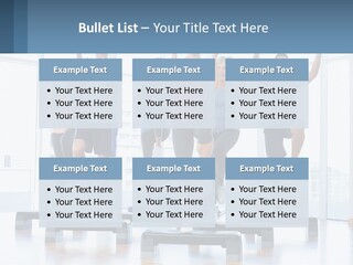 A Group Of People Doing Exercises In A Gym PowerPoint Template