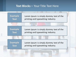 A Group Of People Doing Exercises In A Gym PowerPoint Template