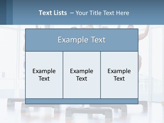 A Group Of People Doing Exercises In A Gym PowerPoint Template