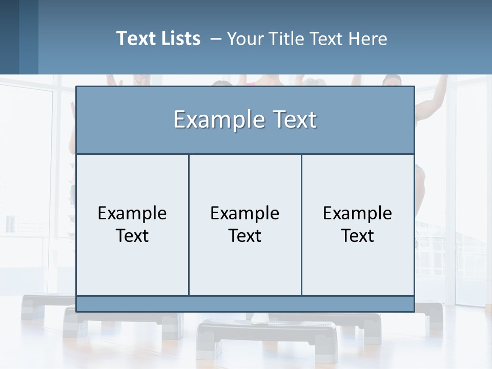 A Group Of People Doing Exercises In A Gym PowerPoint Template