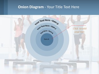 A Group Of People Doing Exercises In A Gym PowerPoint Template