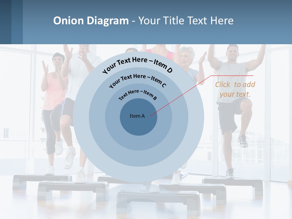 A Group Of People Doing Exercises In A Gym PowerPoint Template