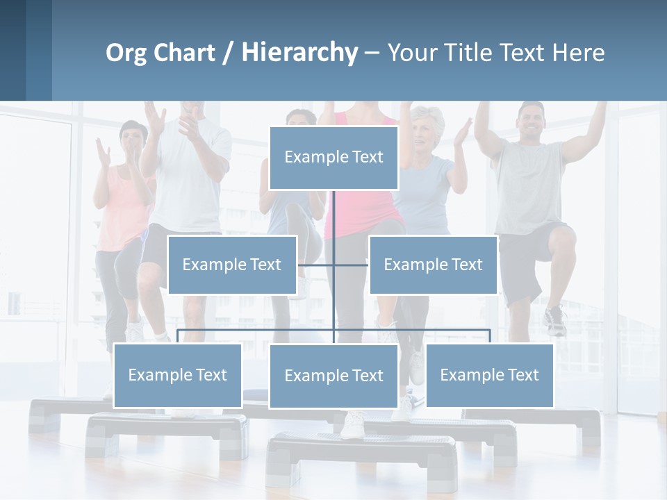 A Group Of People Doing Exercises In A Gym PowerPoint Template