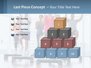 A Group Of People Doing Exercises In A Gym PowerPoint Template