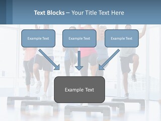 A Group Of People Doing Exercises In A Gym PowerPoint Template