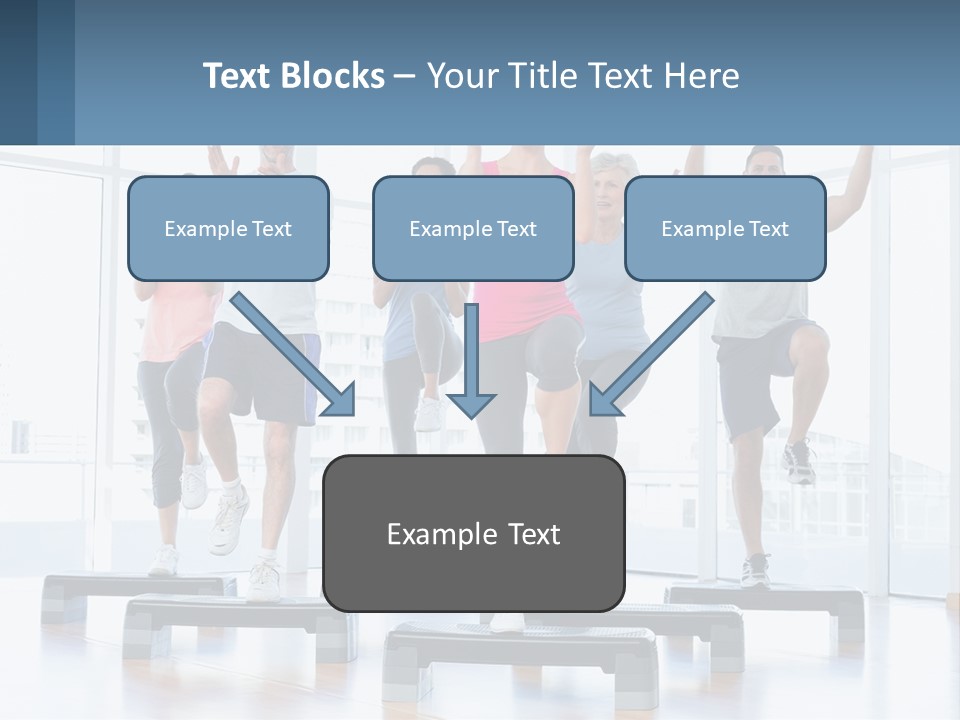 A Group Of People Doing Exercises In A Gym PowerPoint Template
