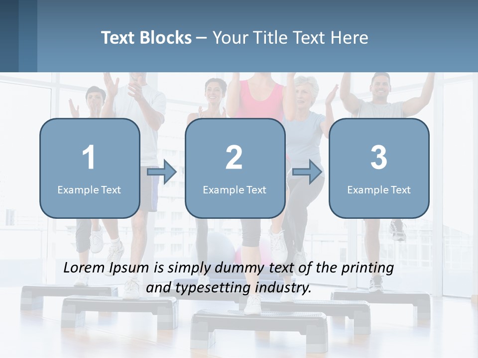 A Group Of People Doing Exercises In A Gym PowerPoint Template