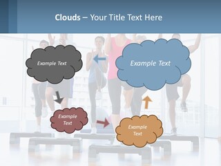 A Group Of People Doing Exercises In A Gym PowerPoint Template