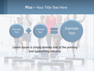 A Group Of People Doing Exercises In A Gym PowerPoint Template