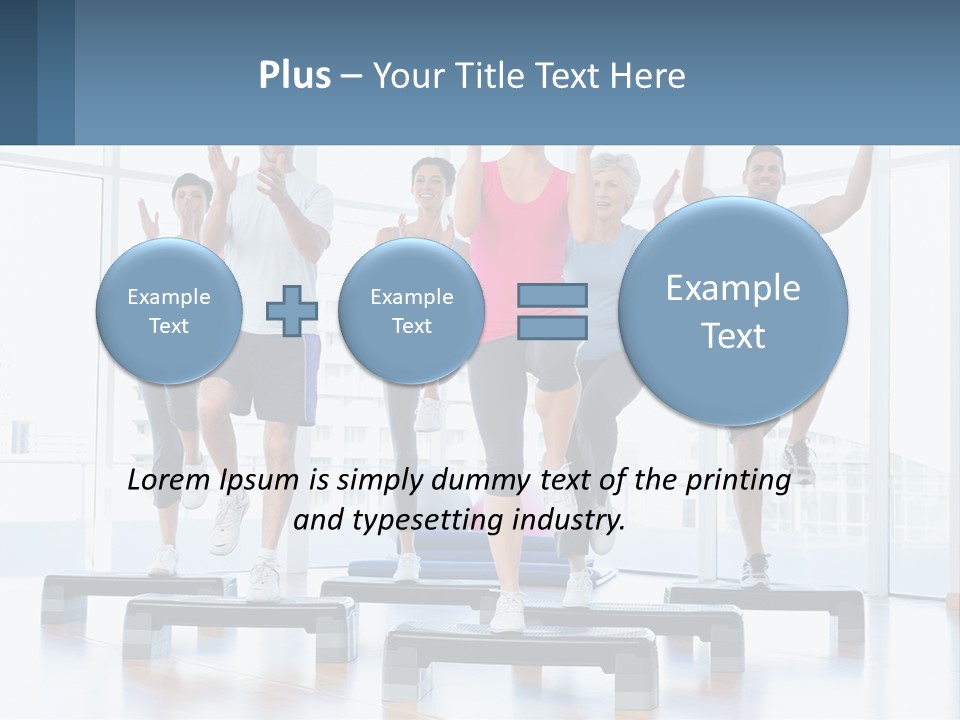 A Group Of People Doing Exercises In A Gym PowerPoint Template