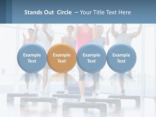 A Group Of People Doing Exercises In A Gym PowerPoint Template
