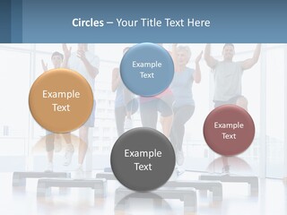 A Group Of People Doing Exercises In A Gym PowerPoint Template