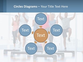 A Group Of People Doing Exercises In A Gym PowerPoint Template