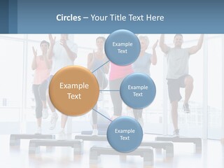 A Group Of People Doing Exercises In A Gym PowerPoint Template
