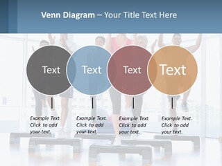 A Group Of People Doing Exercises In A Gym PowerPoint Template