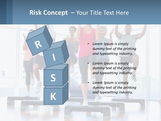 A Group Of People Doing Exercises In A Gym PowerPoint Template