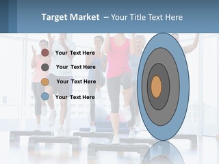 A Group Of People Doing Exercises In A Gym PowerPoint Template