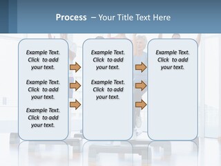 A Group Of People Doing Exercises In A Gym PowerPoint Template