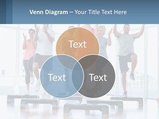 A Group Of People Doing Exercises In A Gym PowerPoint Template