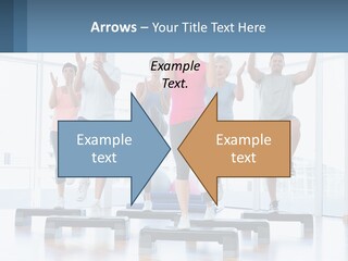 A Group Of People Doing Exercises In A Gym PowerPoint Template