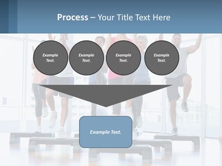 A Group Of People Doing Exercises In A Gym PowerPoint Template