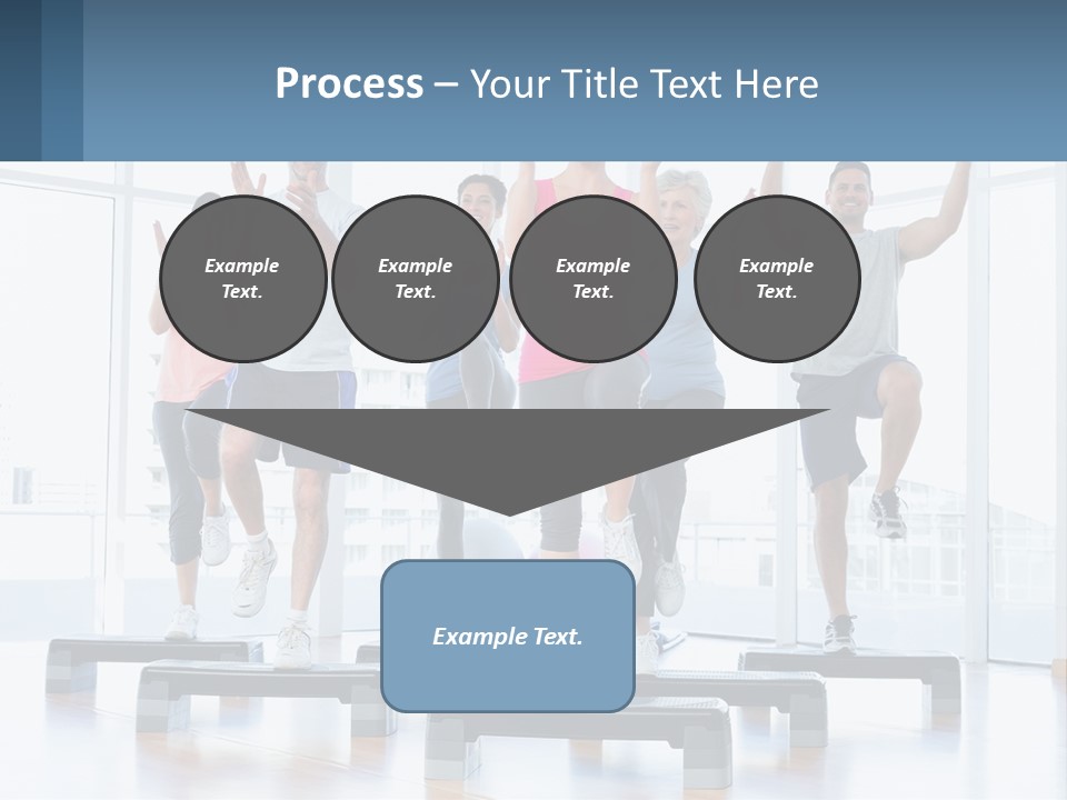A Group Of People Doing Exercises In A Gym PowerPoint Template