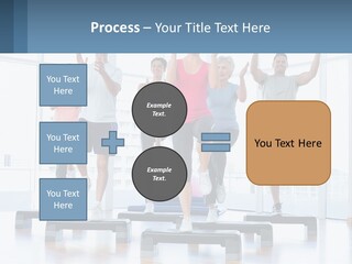 A Group Of People Doing Exercises In A Gym PowerPoint Template