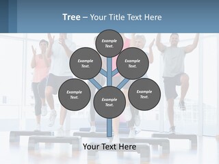 A Group Of People Doing Exercises In A Gym PowerPoint Template