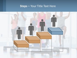 A Group Of People Doing Exercises In A Gym PowerPoint Template
