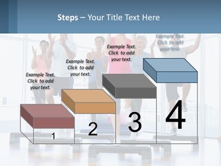A Group Of People Doing Exercises In A Gym PowerPoint Template