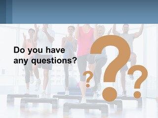 A Group Of People Doing Exercises In A Gym PowerPoint Template