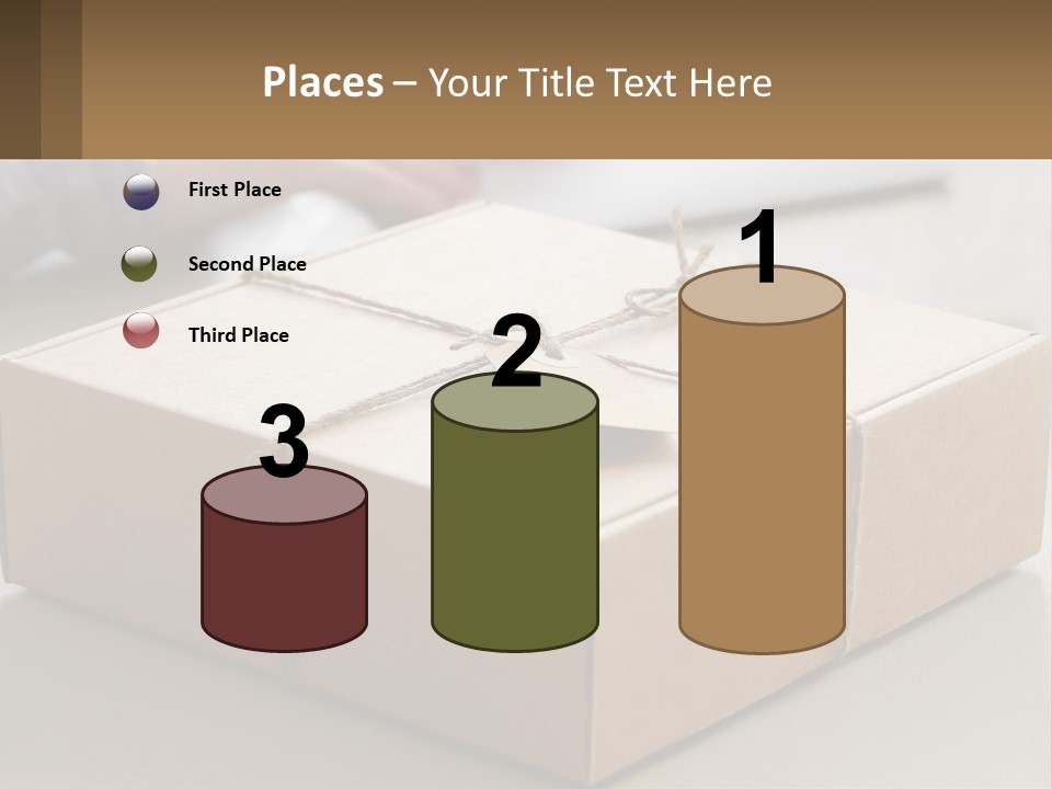 A Person Writing On A Piece Of Paper Next To A Wrapped Present Box PowerPoint Template