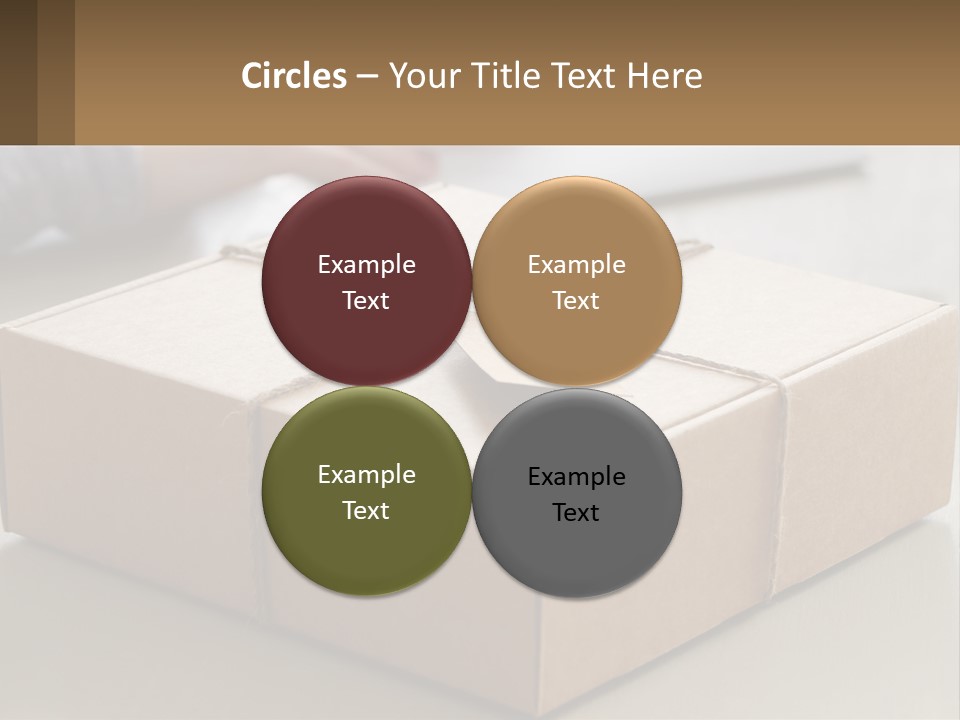 A Person Writing On A Piece Of Paper Next To A Wrapped Present Box PowerPoint Template