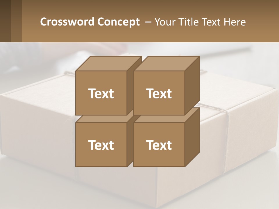 A Person Writing On A Piece Of Paper Next To A Wrapped Present Box PowerPoint Template