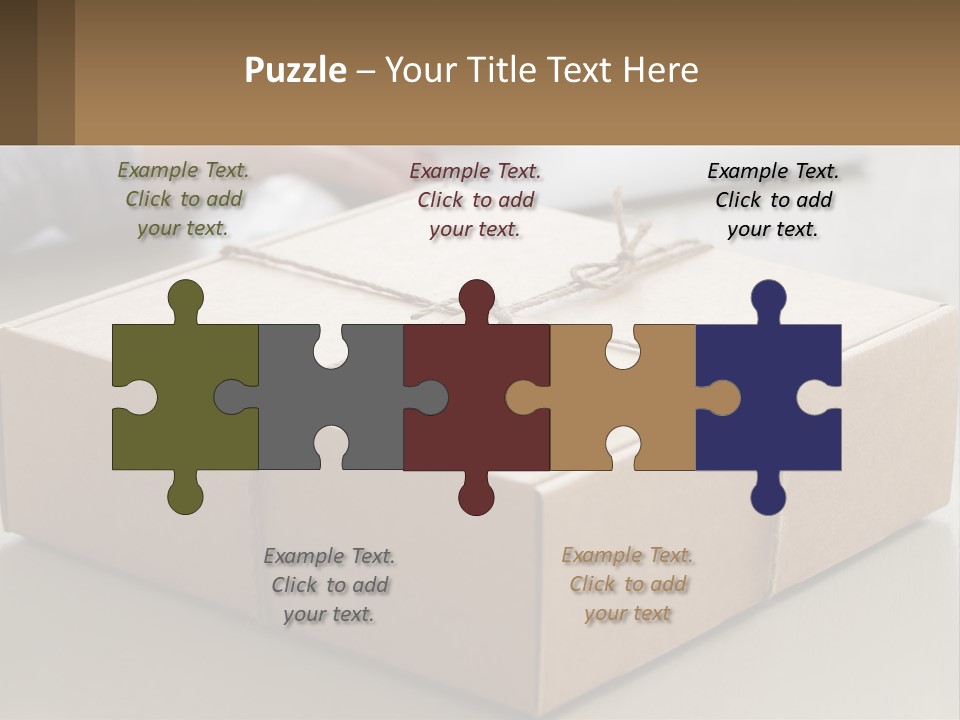 A Person Writing On A Piece Of Paper Next To A Wrapped Present Box PowerPoint Template