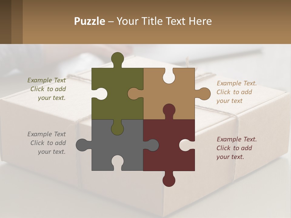 A Person Writing On A Piece Of Paper Next To A Wrapped Present Box PowerPoint Template