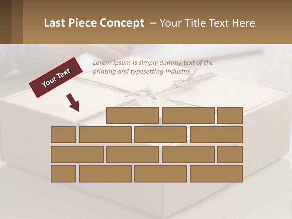 A Person Writing On A Piece Of Paper Next To A Wrapped Present Box PowerPoint Template